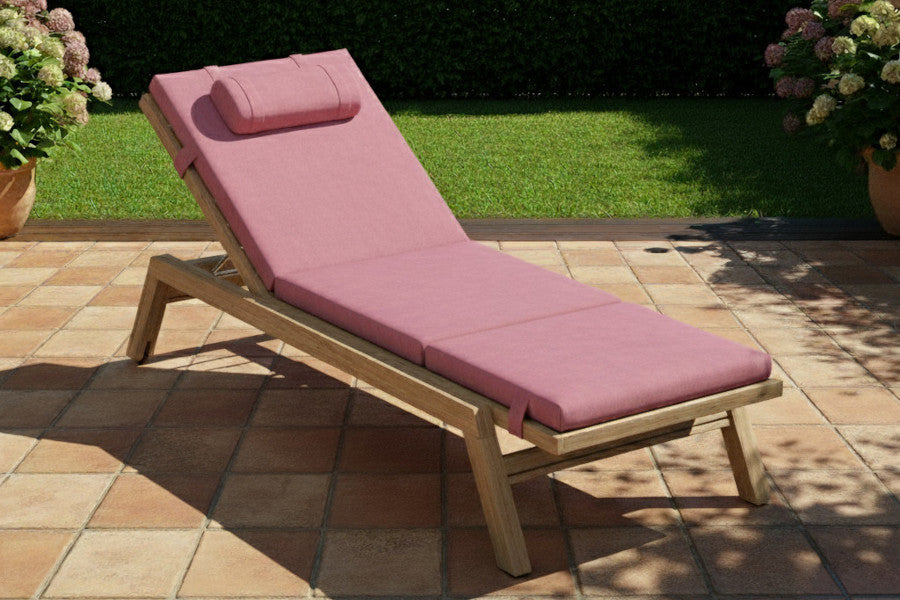 3-teilig - Klappbare Sonnenliege und Gartenliege Auflage - Outdoor
