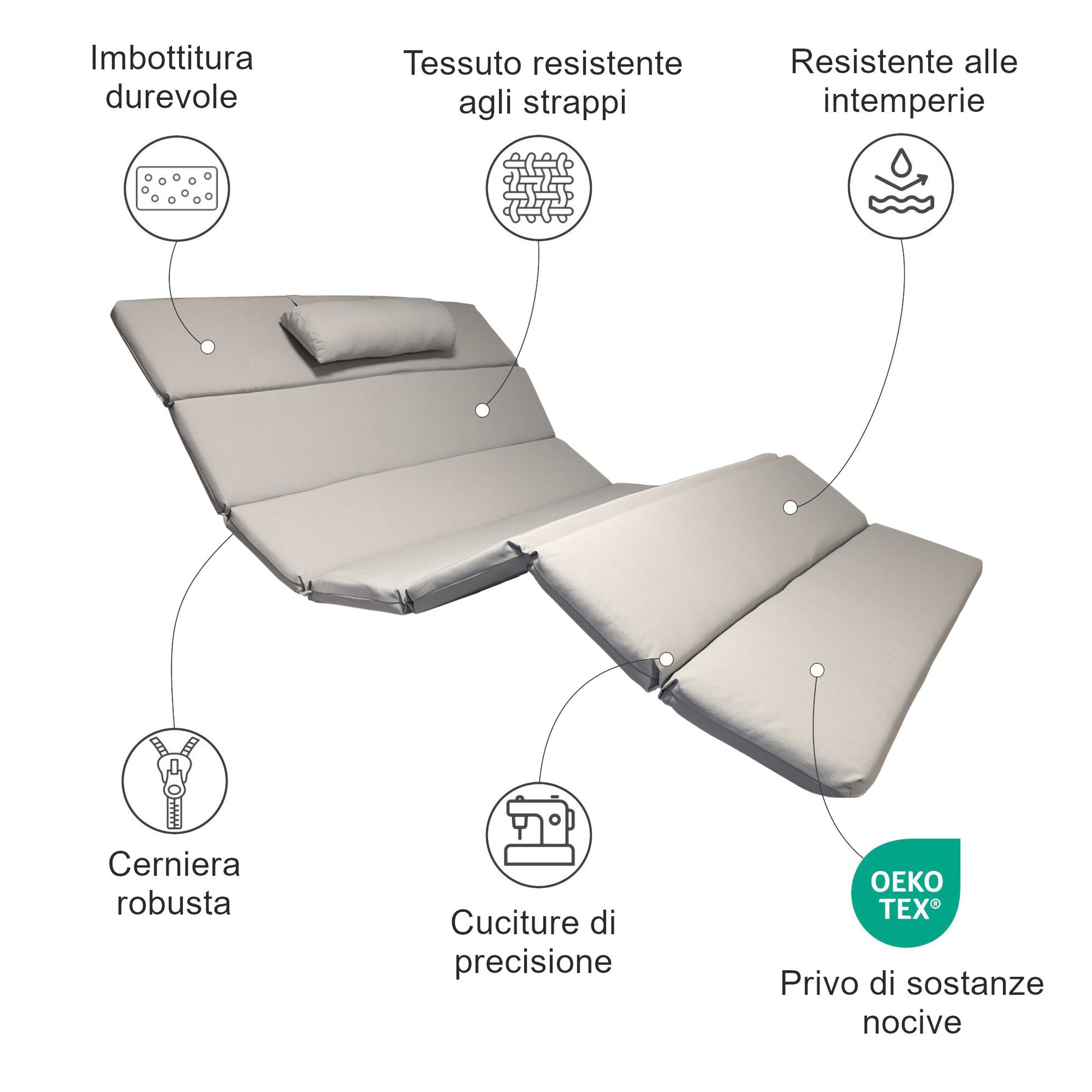 Cuscino curvo per sdraio