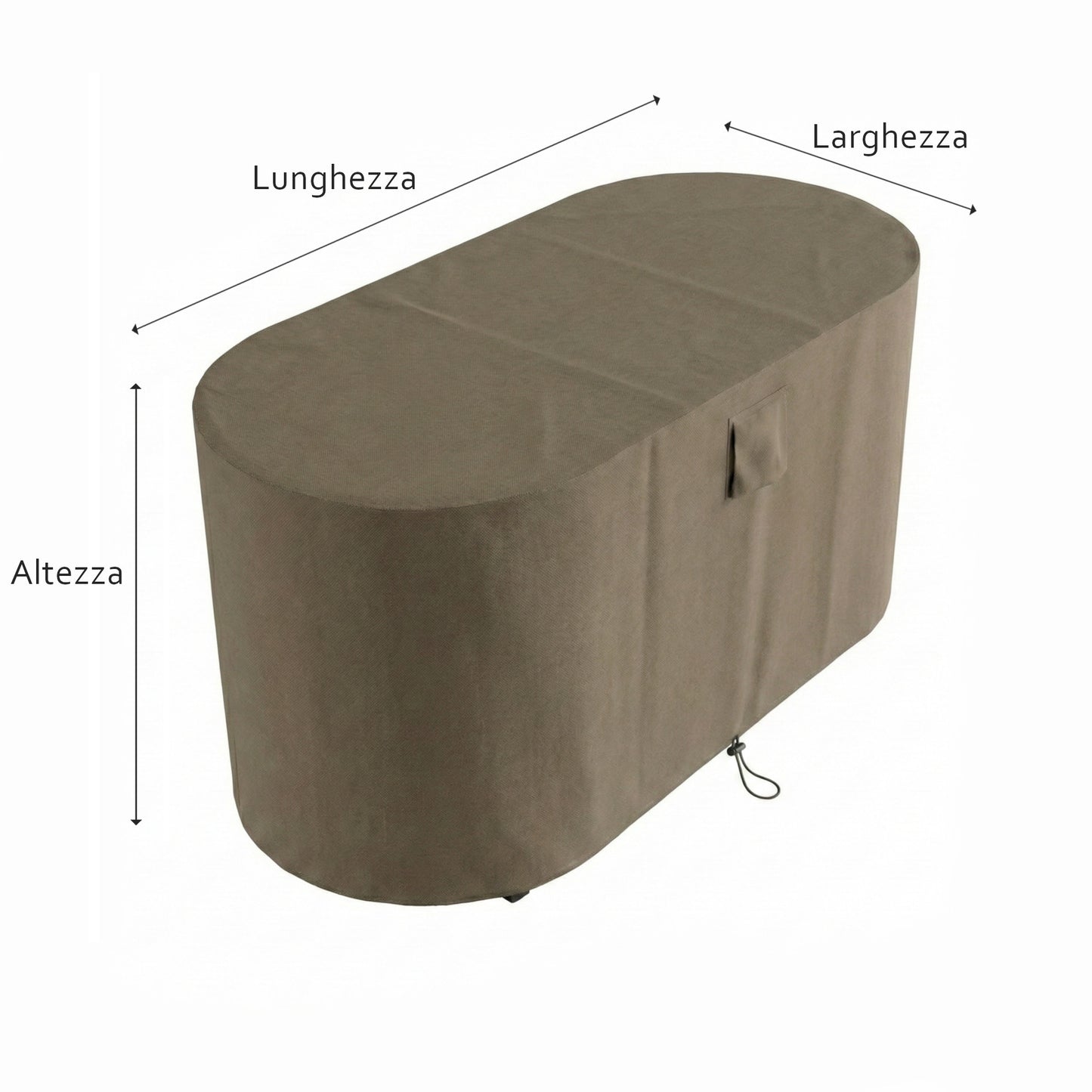 Copertura Tavolo Giardino Ovale su Misura