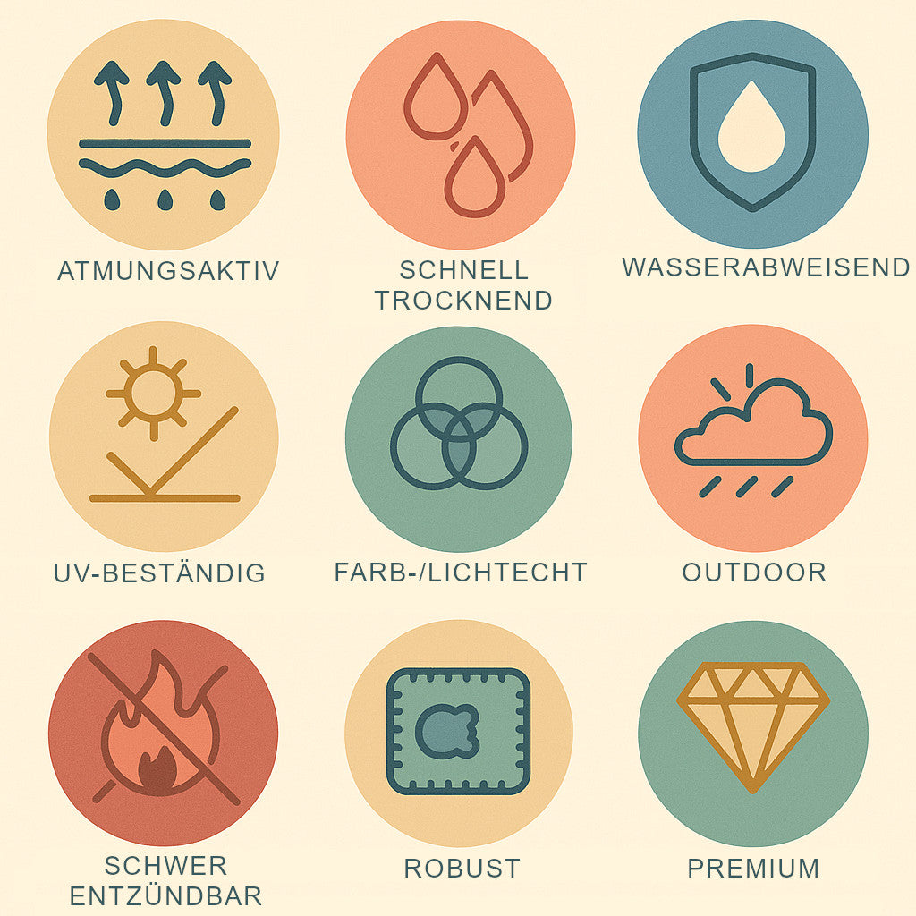 Olefin - outdoor Runde Bodenkissen
