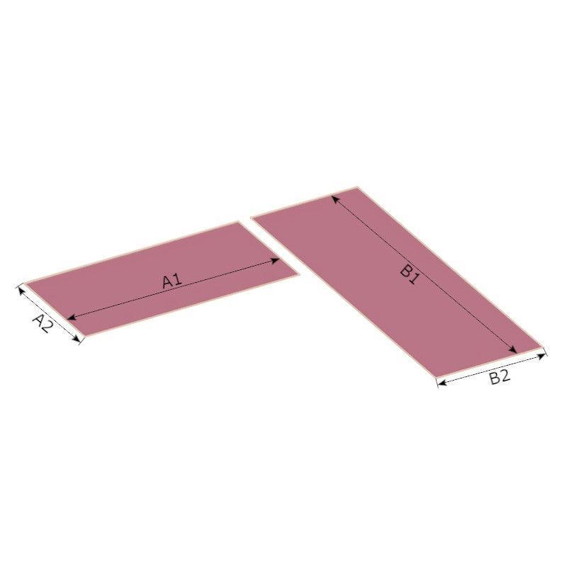 2 pezzi - Cuscini per panca ad angolo - Dimensioni